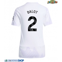 Maglie da calcio Manchester United Diogo Dalot #2 Seconda Maglia Femminile 2025-26 Manica Corta